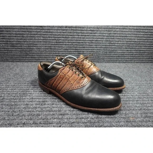Footjoy Golf Shoes Mens 14 Black Brown Classics Dry Premiere 50056 Lizard Footjoy Classics Dry Premiere for sale | eBay main image 3